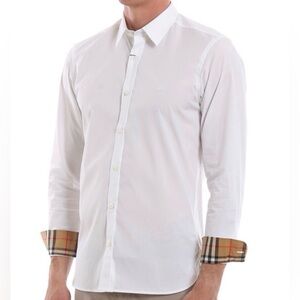 NWOT Burberry London Check Cuff Button Down Shirt